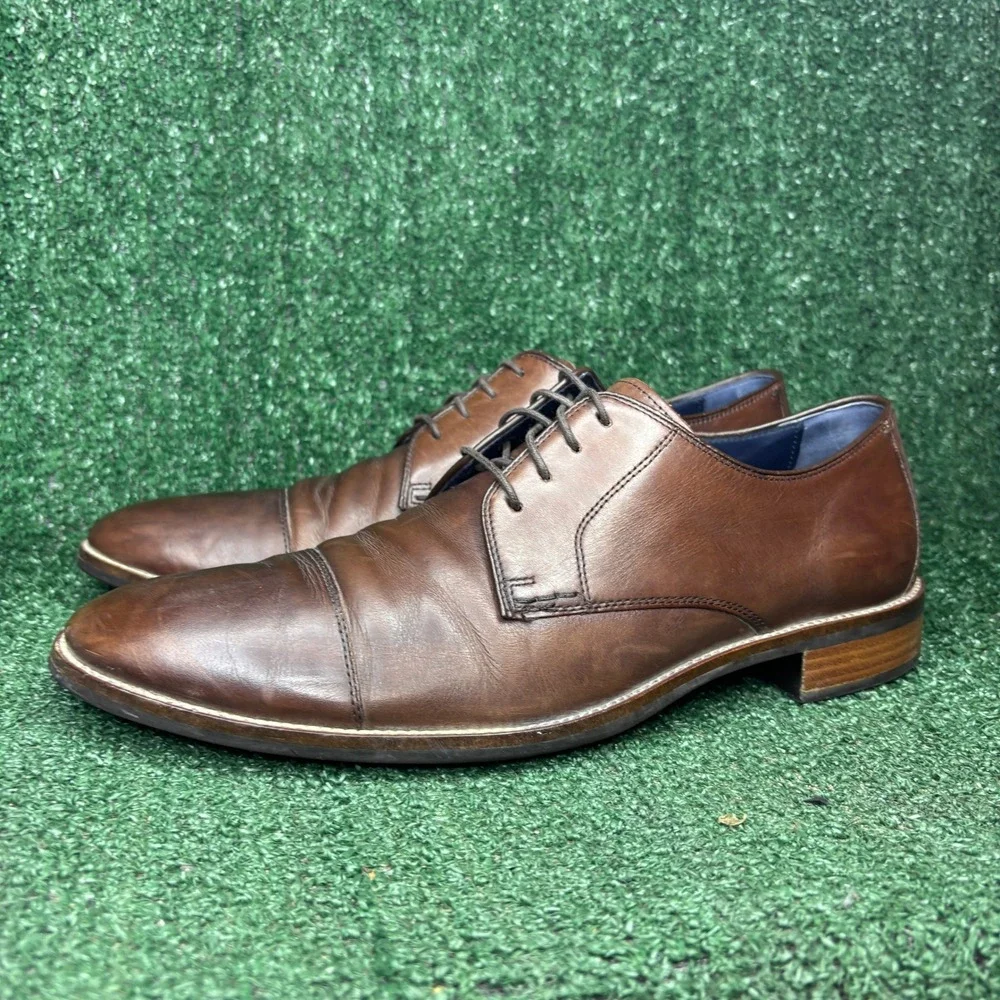 Cole Haan Lenox Hill Cap Toe Leather Classic Formal Oxford Brown Mens Sz 10.5 M